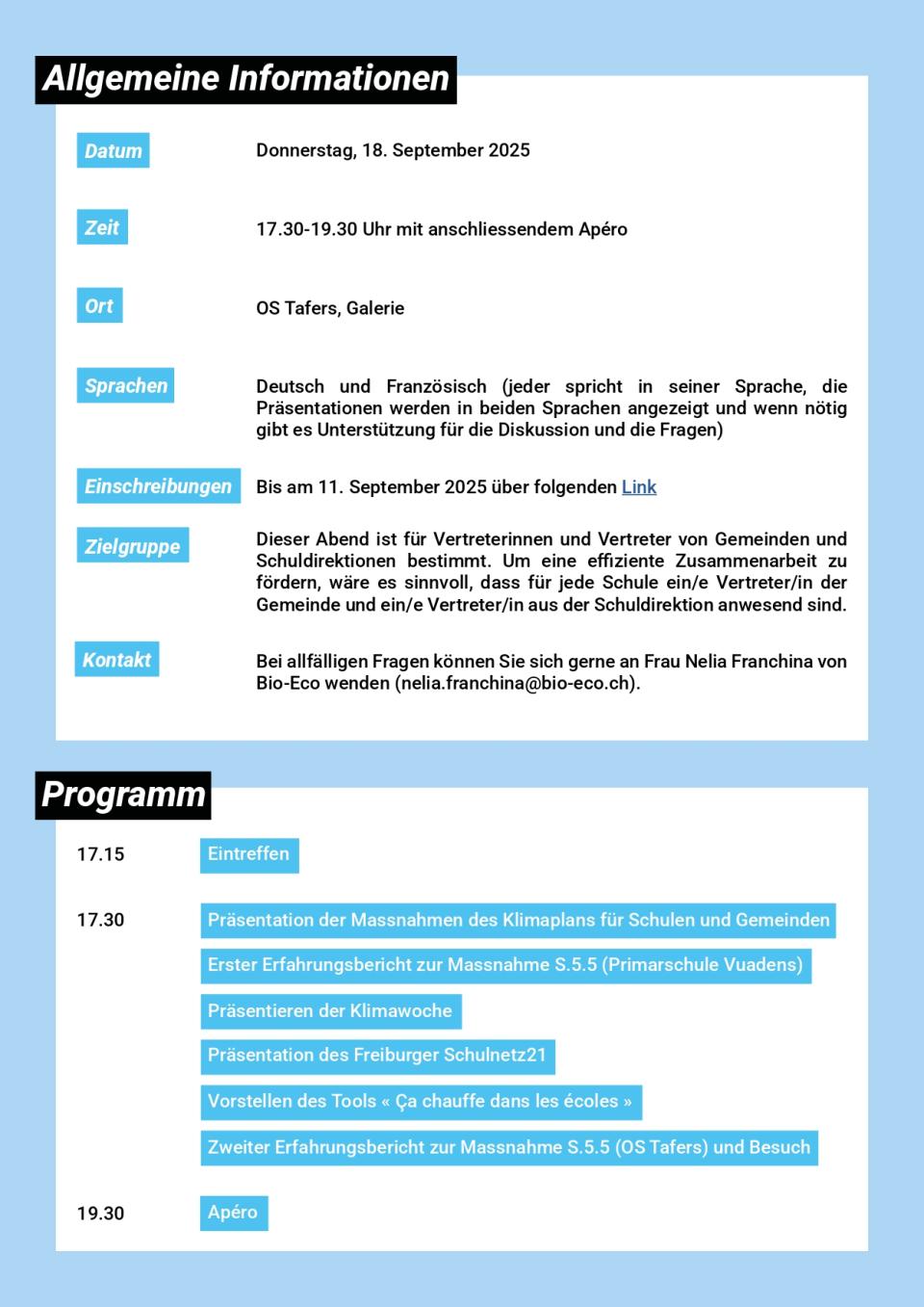 programme détaillé
