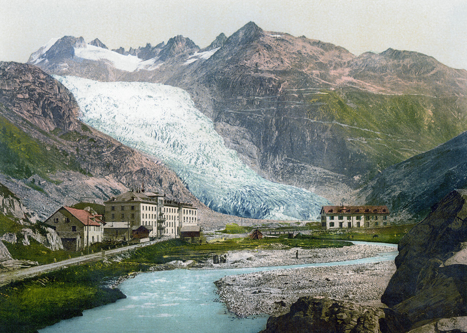 Der Rhonegletscher im Jahr 1900 © Wikipedia