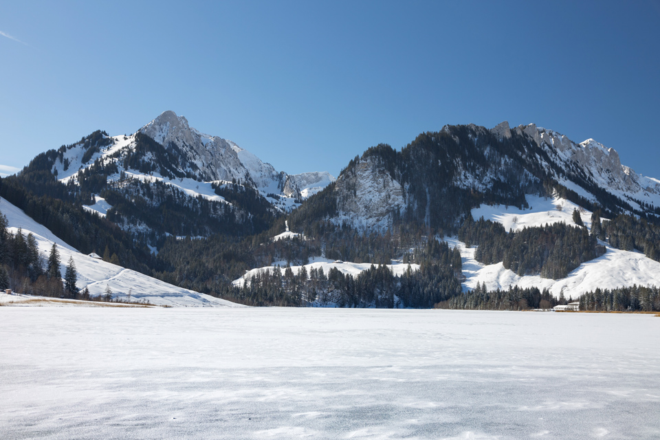 Klima in den Voralpen. Panorama vom Schwarzsee © Philipp Seiler/Shutterstock